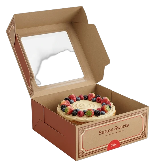 2 Window Cake Box