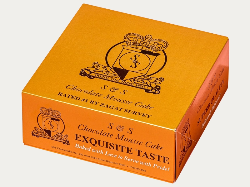 Aqueous coating mousse cake boxes