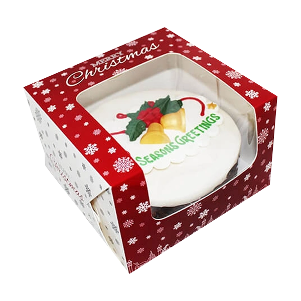 Auto Lock Bottom Cake Boxes with Clear Window