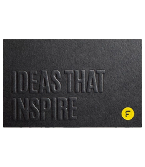 Custom embossed business cards with matte finish