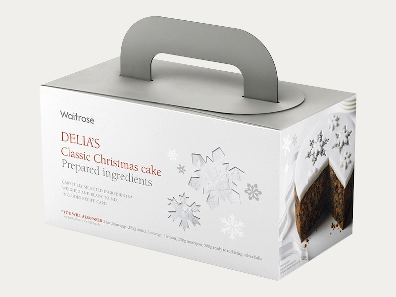 Handle christmas cake boxes