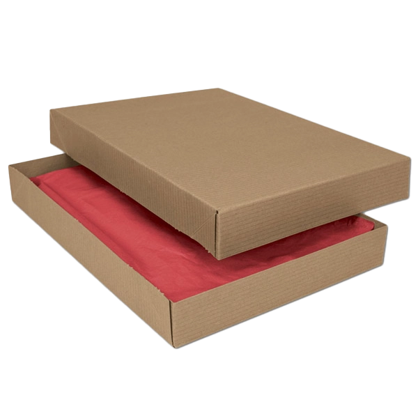 Kraft Apparel Boxes with Tissue Wrapped Interior