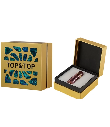 Luxury rigid box for cosmetic dispensers