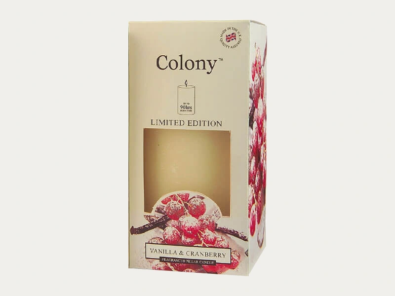 Printed pillar candle boxes