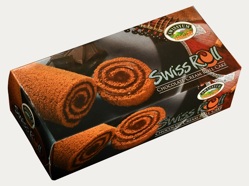 Printed swiss roll boxes