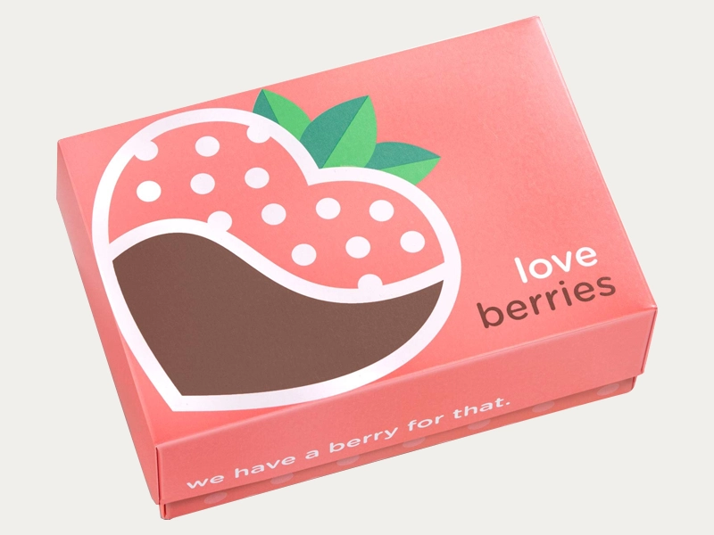 Rectangular chocolate covered strawberries boxes