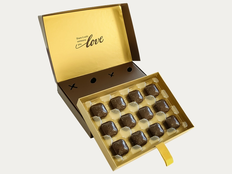 Rectangular chocolate trays boxes