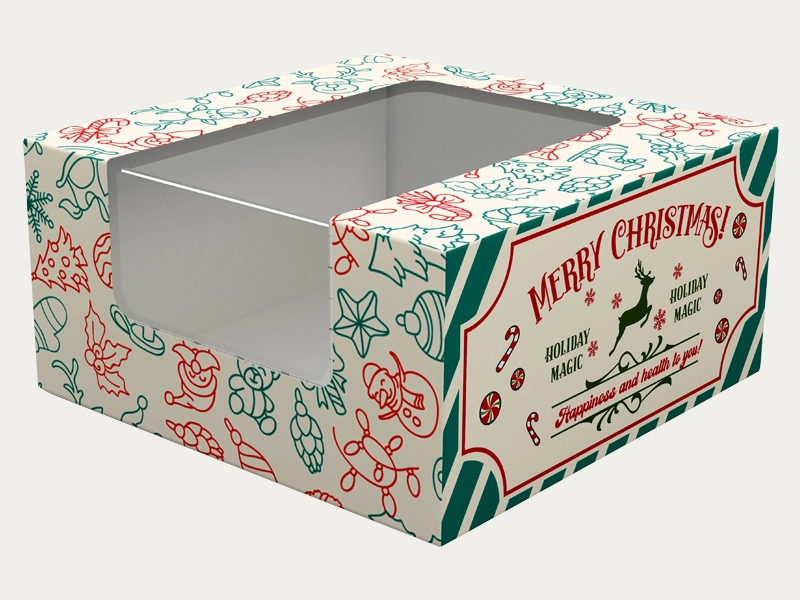 Rectangular christmas cake boxes