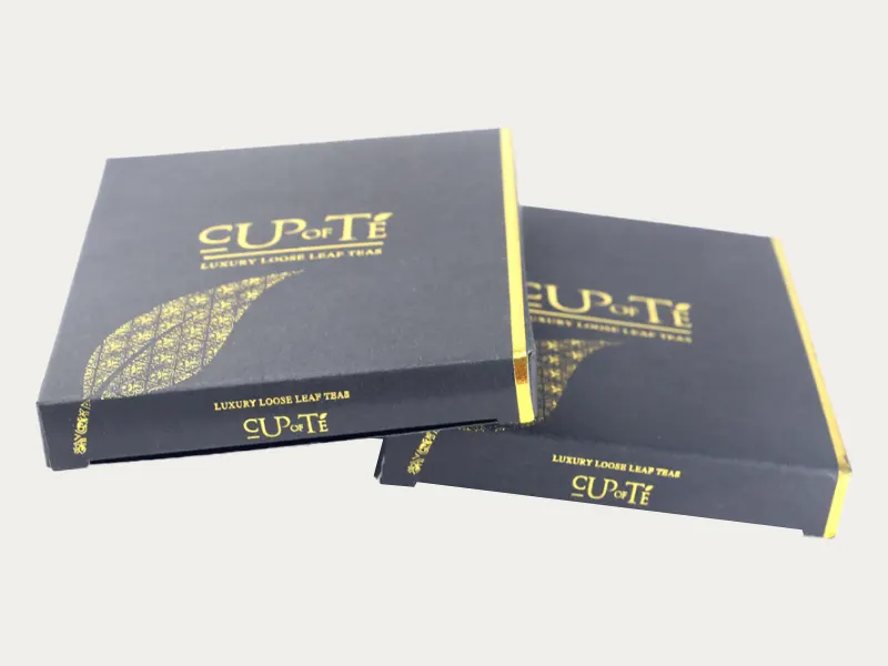 Rectnagular gold foil boxes