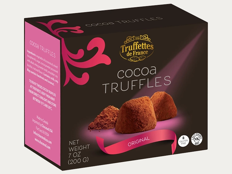 Retangular chocolate truffles boxes