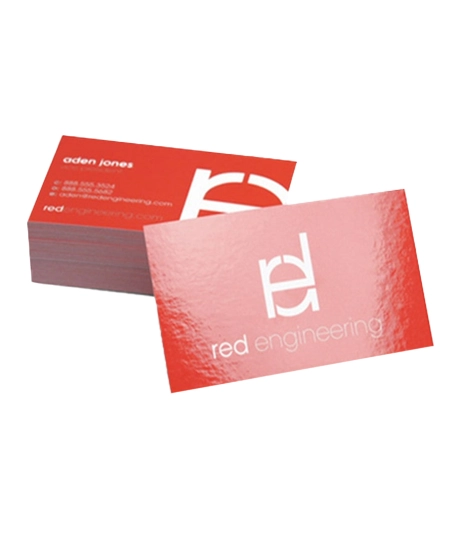 Standard glossy custom business cards in bulk