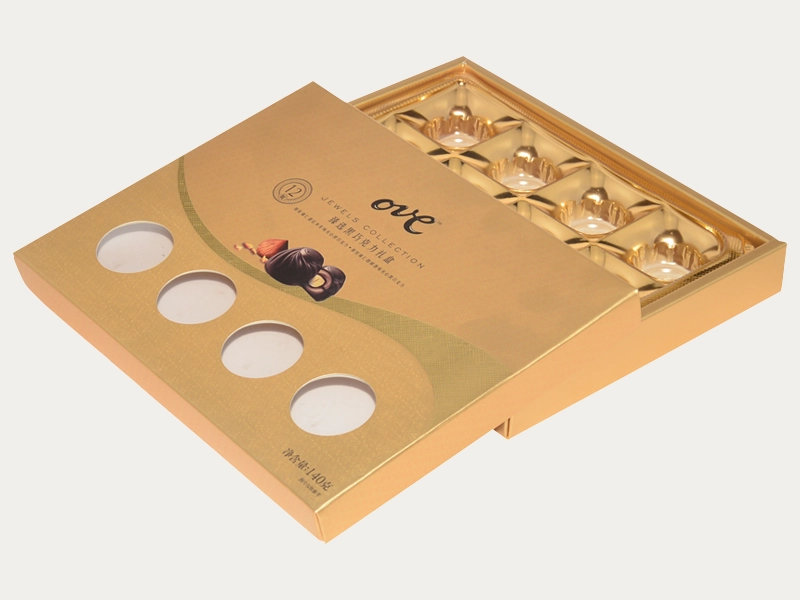 Two piece chocolate trays boxes