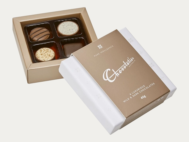 Two piece chocolate truffles boxes