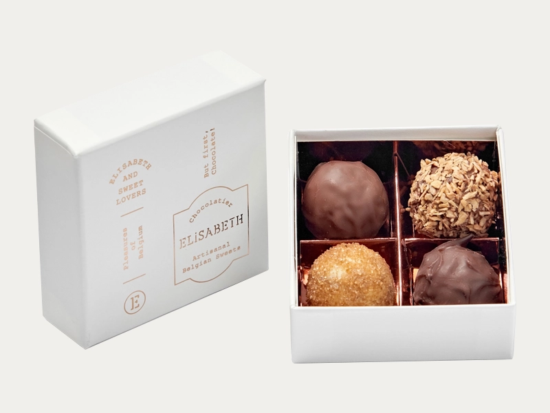 Two piece rum ball boxes