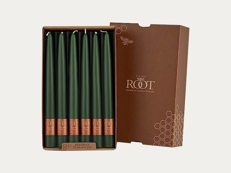 Two piece taper candle boxes