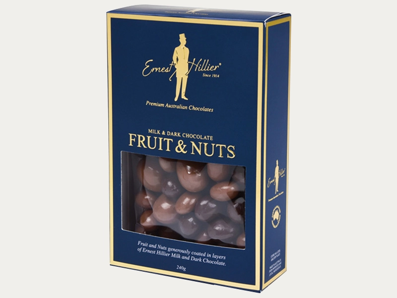 Window chocolate nuts boxes
