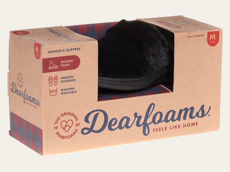 Slippers in top a box