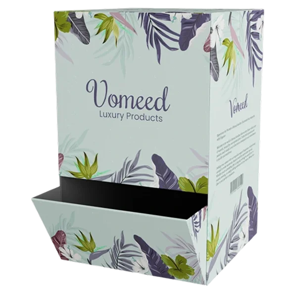 (SBS Paperboard or Corrugated Board) Convenient dispensing for candy, cosmetics, personal care sachets, or small impulse-buy retail items.