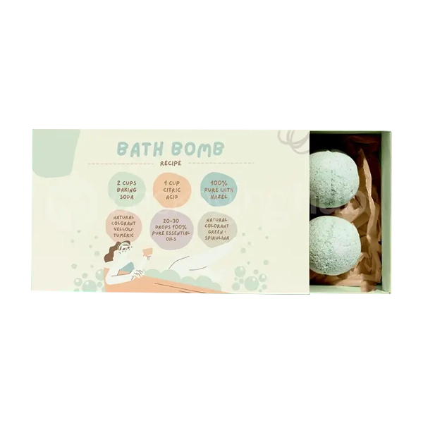 Premium packaging for multi-piece bath bomb sets