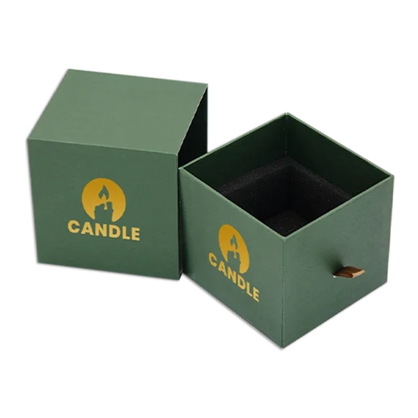 Elegant pull-out unboxing for luxury or personalized candle sets