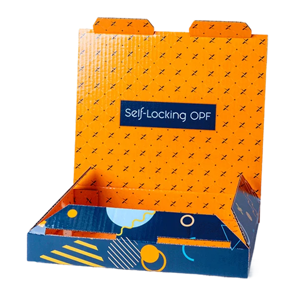 (Corrugated E-Flute, Wax or Moisture-Resistant Coating) Convenient wrap-around boxes suitable for flat-packed bakery items, pizza slices, sandwiches, or promotional kits.