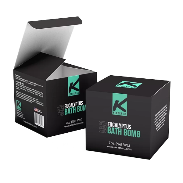 Easy-to-use retail packaging for standard bath bombs