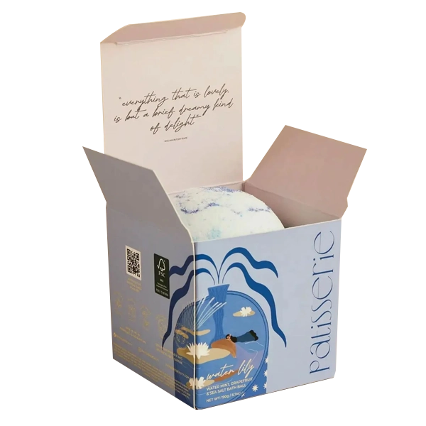 Classic shelf-ready packaging for single bath bombs